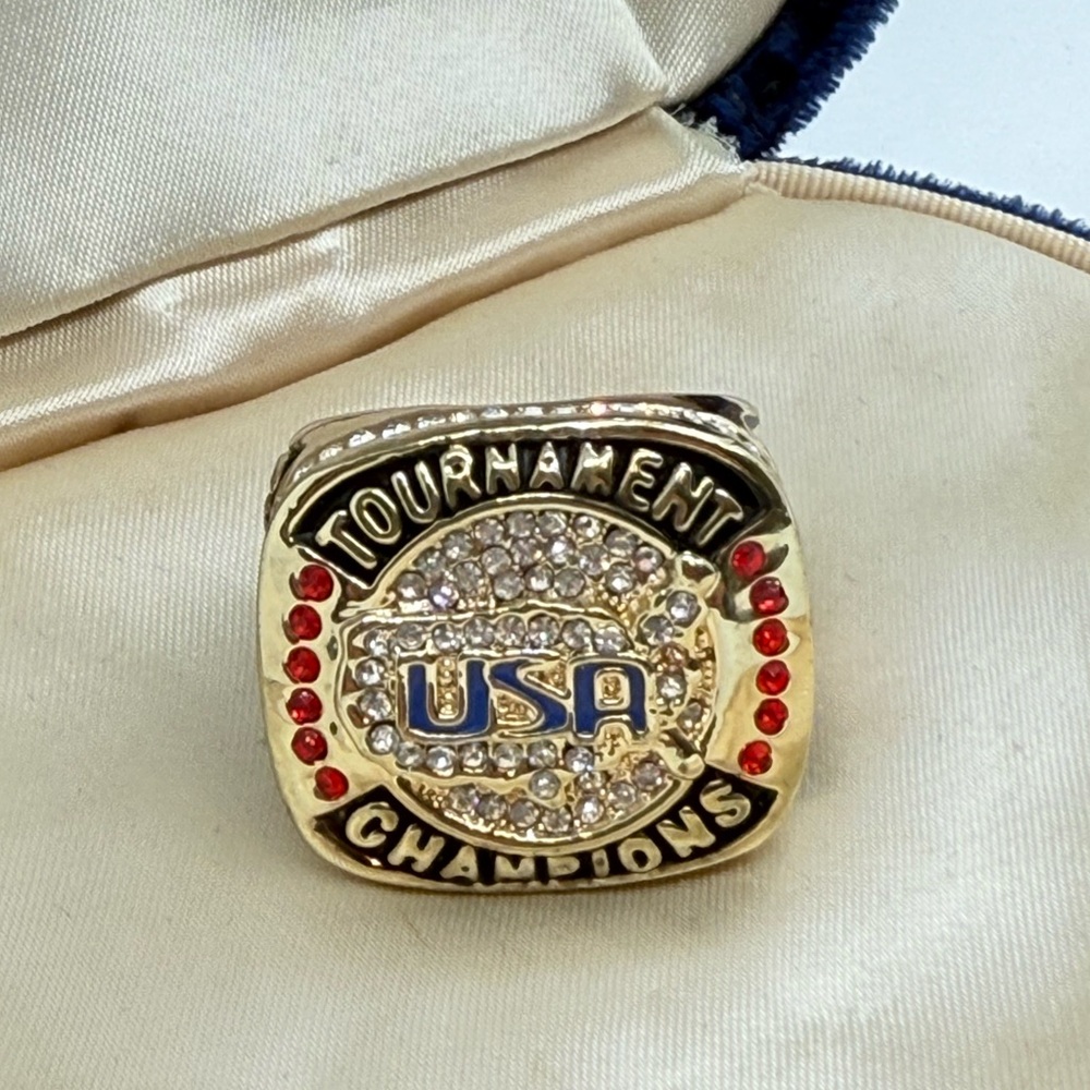 Vintage Rhinestone Men’s Trophy Ring